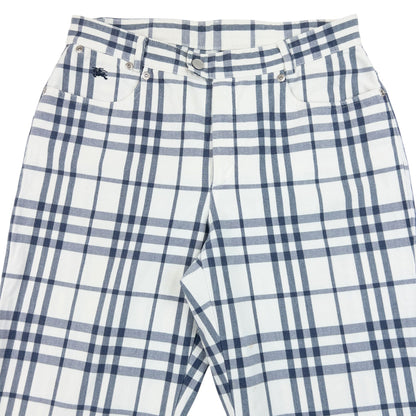 Vintage 2000s Burberry Nova Check Jacket & Trousers Set Womens Size M | Medium, White, Navy