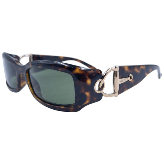 Vintage Gucci Horse Bit Tortoise Shell Sunglasses