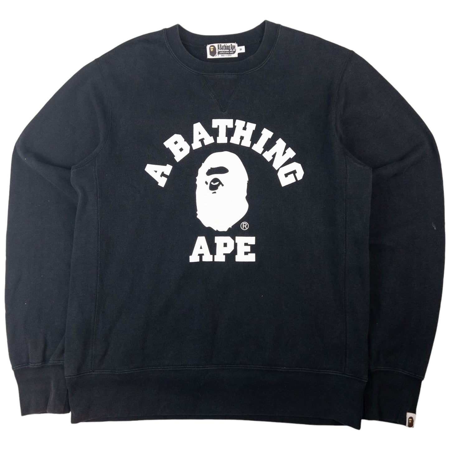 Vintage Bape College Logo Sweatshirt Size M