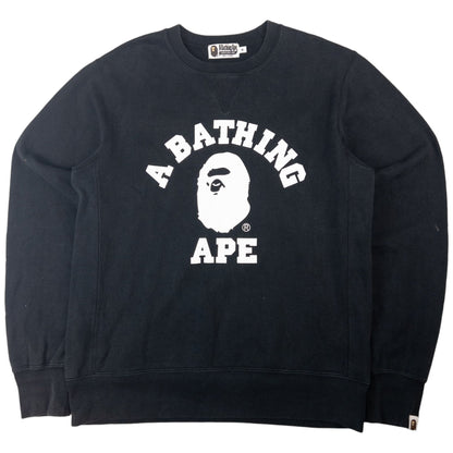 Vintage Bape College Logo Sweatshirt Size M