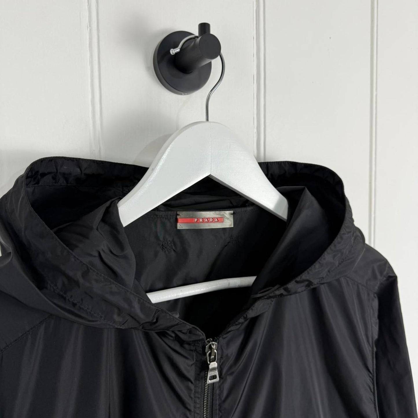 Prada Nylon Hooded Jacket (M) | Medium, Black