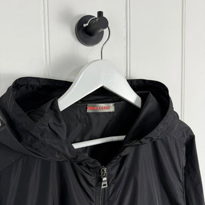 Prada Nylon Hooded Jacket (M) | Medium, Black