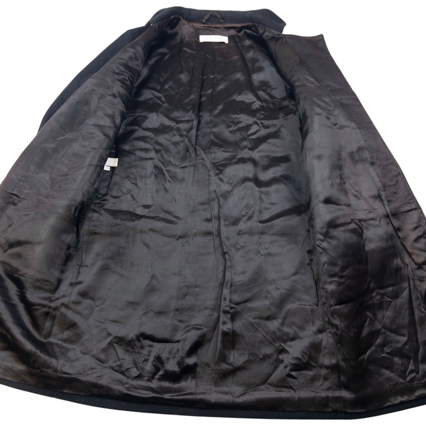 Vintage 2000 Miu Miu Button Up Longline Wool Jacket Womens Size XL | XL, Black