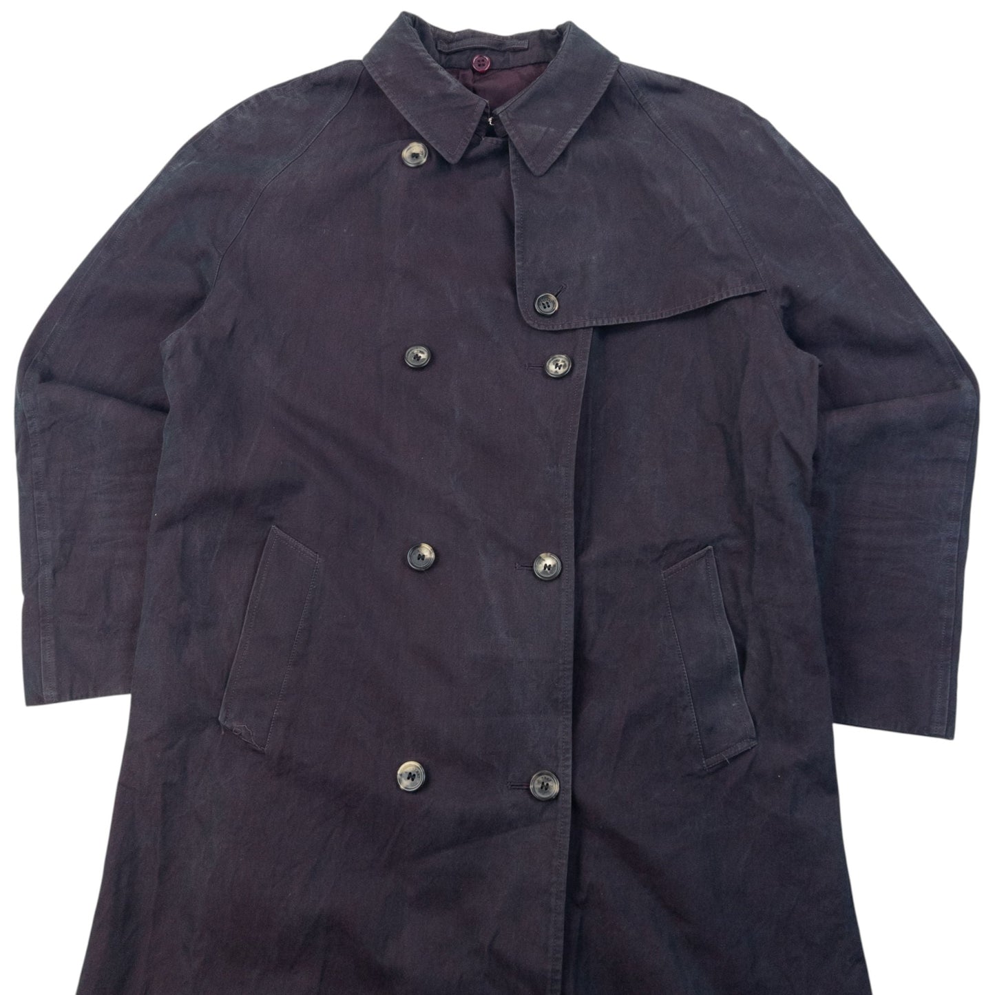 Vintage 2000s Burberry Trench Jacket Womens Size L | Large, Purple