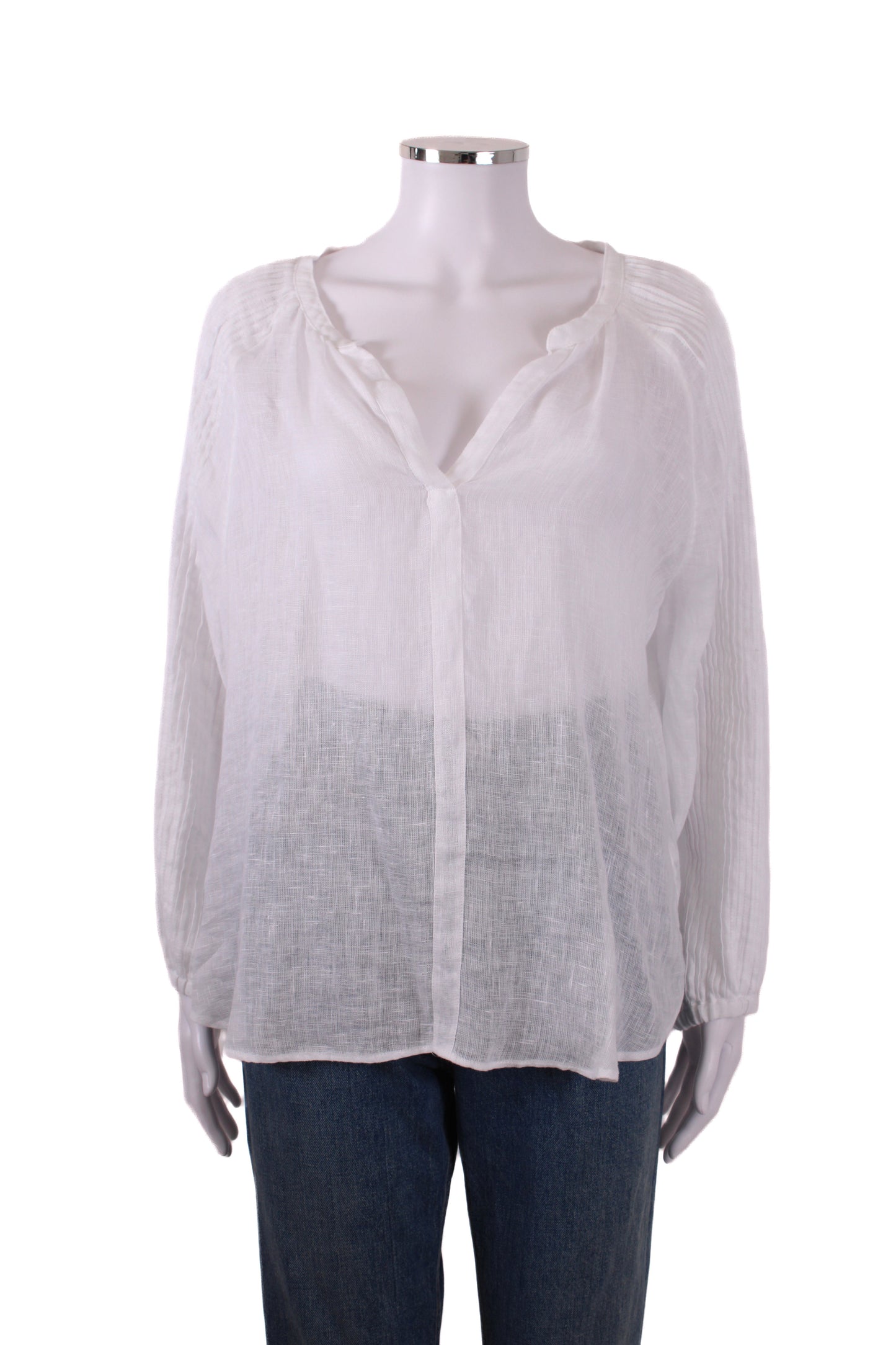 White Label L/S Linen Blouse White 16 | O/S, White