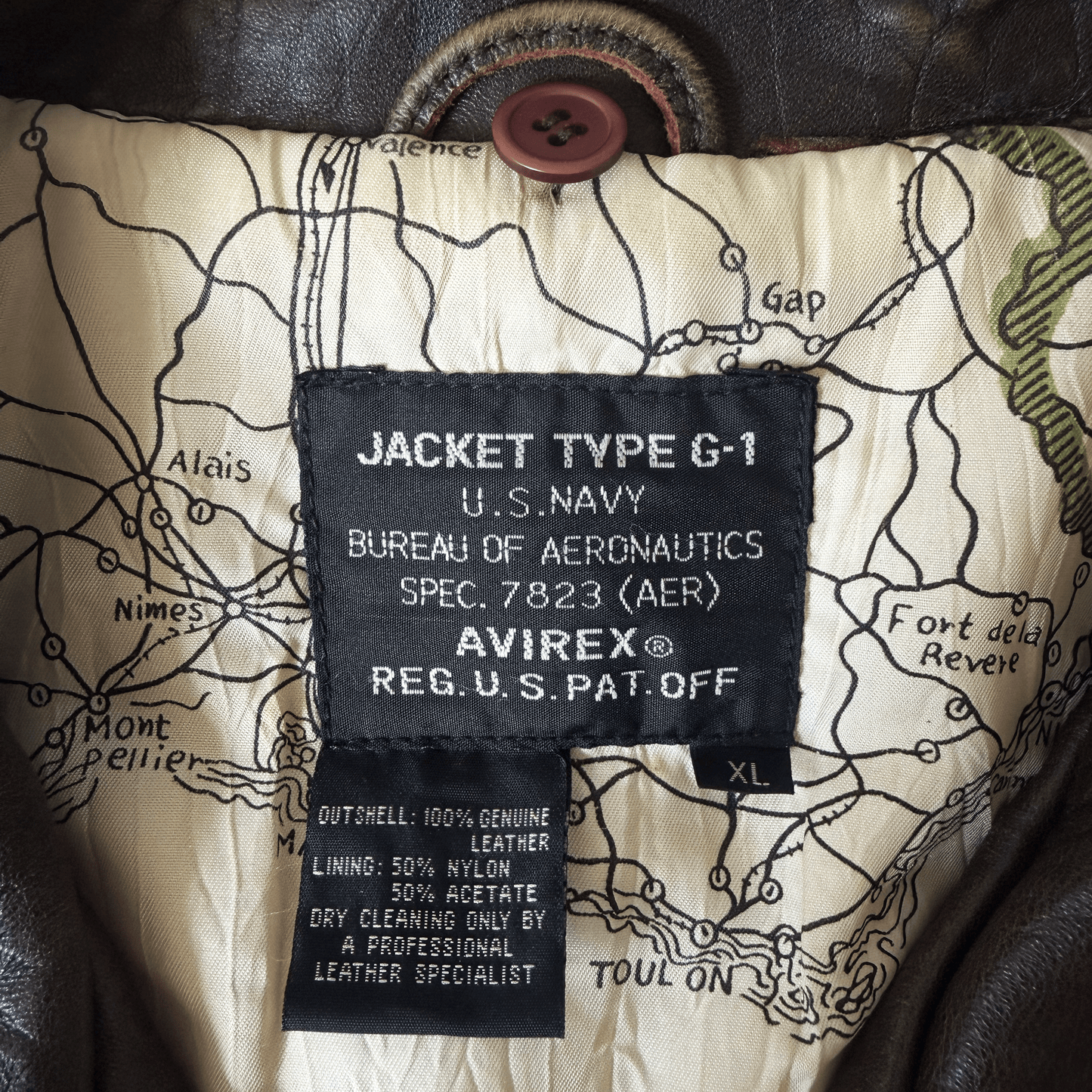 Avirex 1991 Top Gun G-1 Flight Jacket - XL | XL, Brown