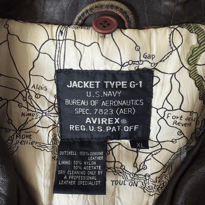 Avirex 1991 Top Gun G-1 Flight Jacket - XL | XL, Brown