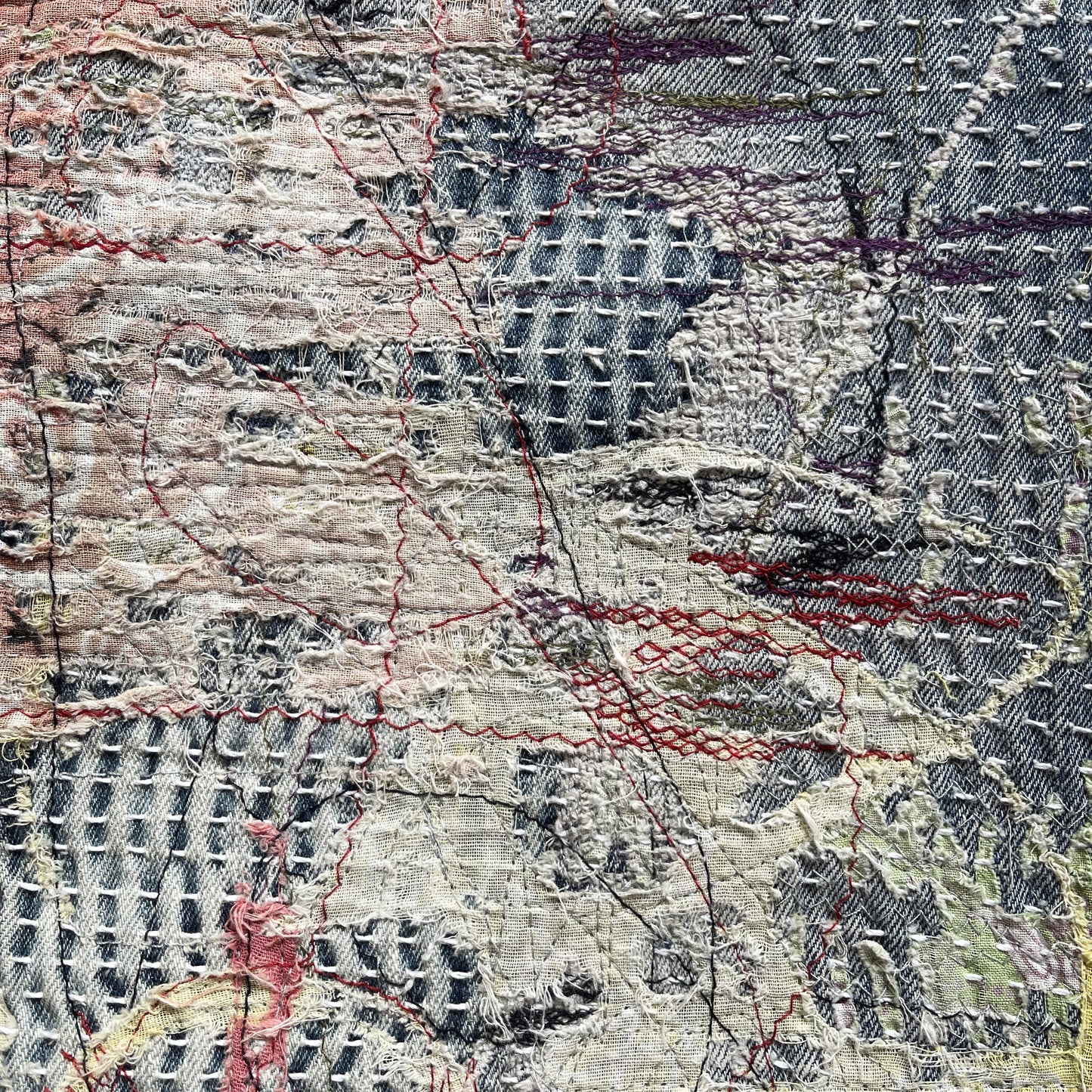 Boro Bandana Sashiko Distressed Jeans - W34"