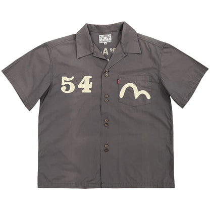 Evisu Paris Bowling Shirt - M | Medium, Charcoal