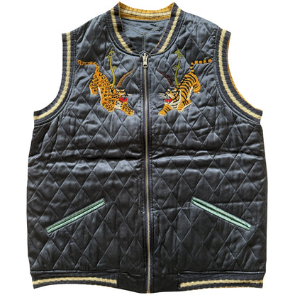 Kapital Hyakichiko Sukajan '100 Tigers' Vest - M | Medium, Red