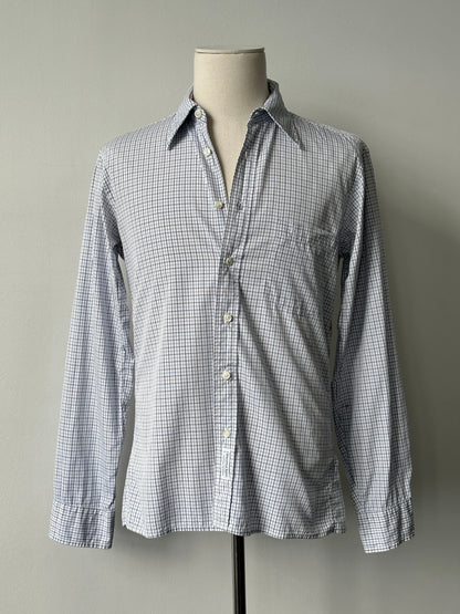 Christian Dior Chemises 1990s Pure Cotton Check Logo Shirt - S