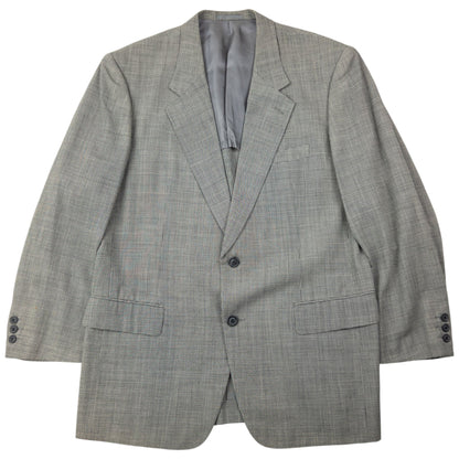 Vintage 90s Issey Miyake Checkered Jacket & Trousers Suit Set Size L | Large, Grey