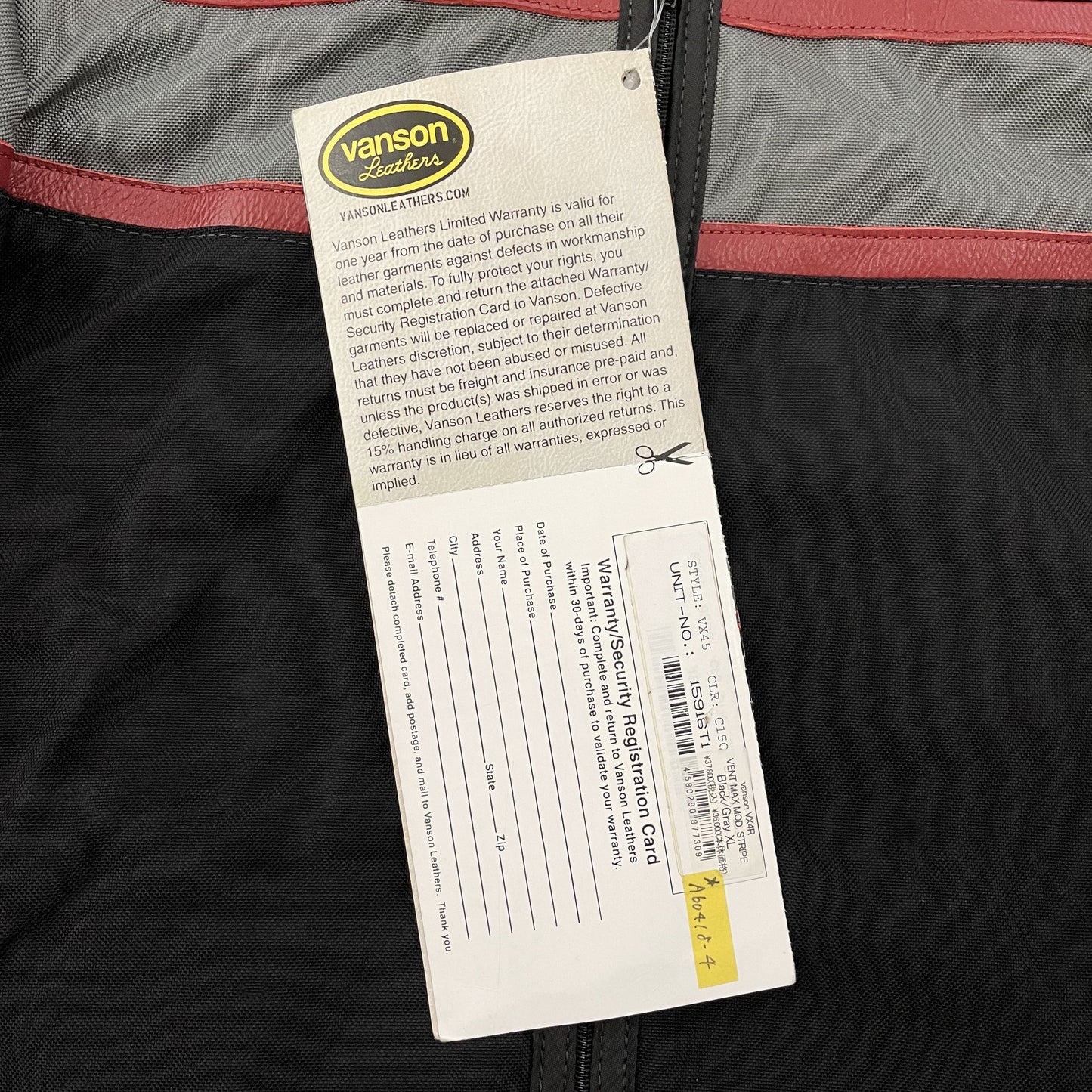 Vanson Leathers Racing Track Jacket - M