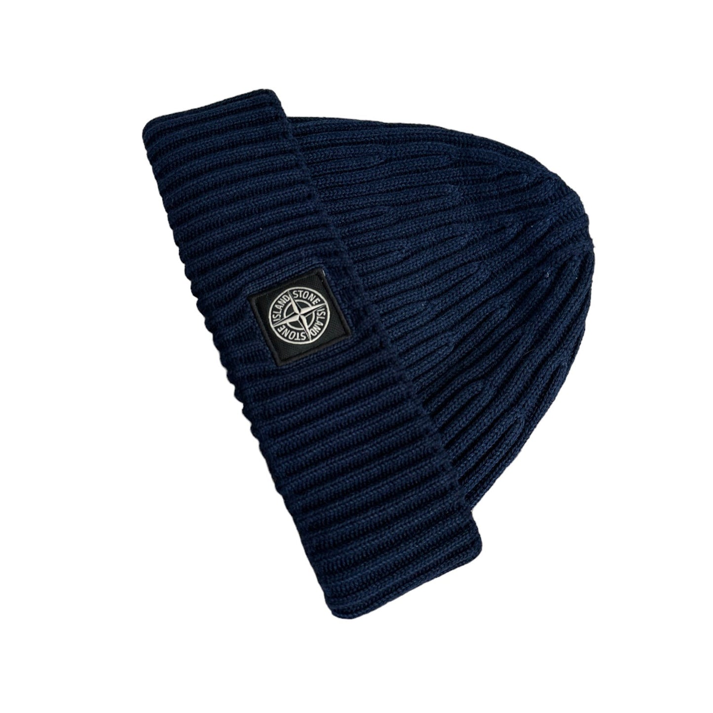 Stone Island Patch Logo Ribbed Beanie