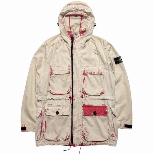 Stone Island Hand corrosion On Raso Field Jacket | Large, Beige
