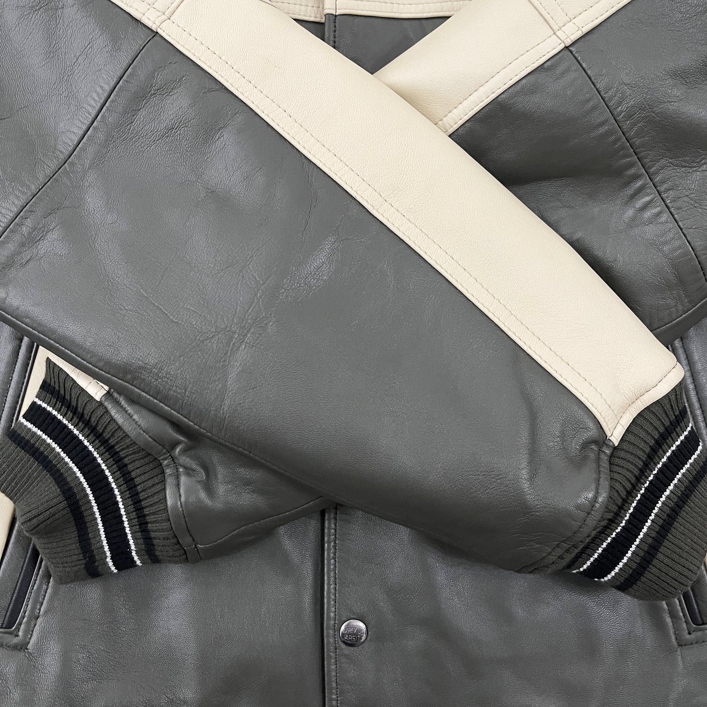 Avirex Wildbears Leather Varsity Jacket - M | Medium, Green