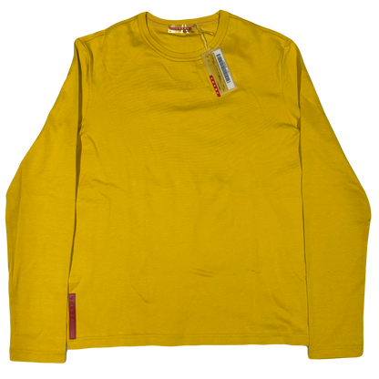 Prada Women’s Long Sleeve Shirt In Yellow ( L )