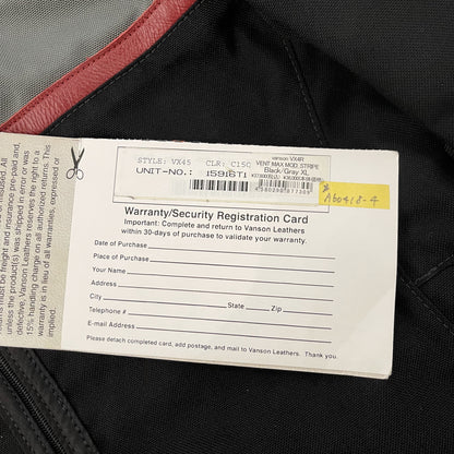 Vanson Leathers Racing Track Jacket - M