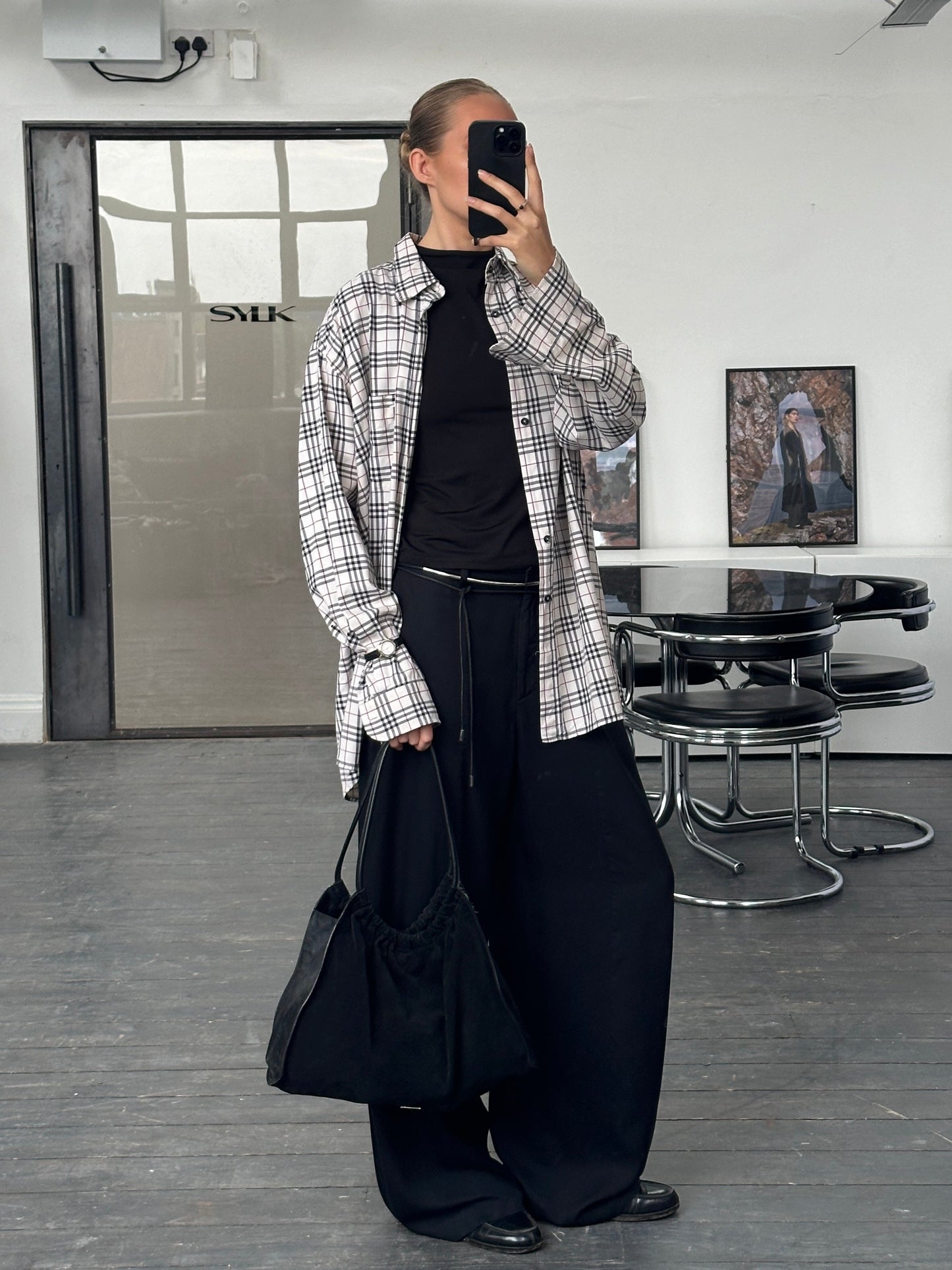 Burberry London 2000s Nova Check Cotton Logo Shirt - XL