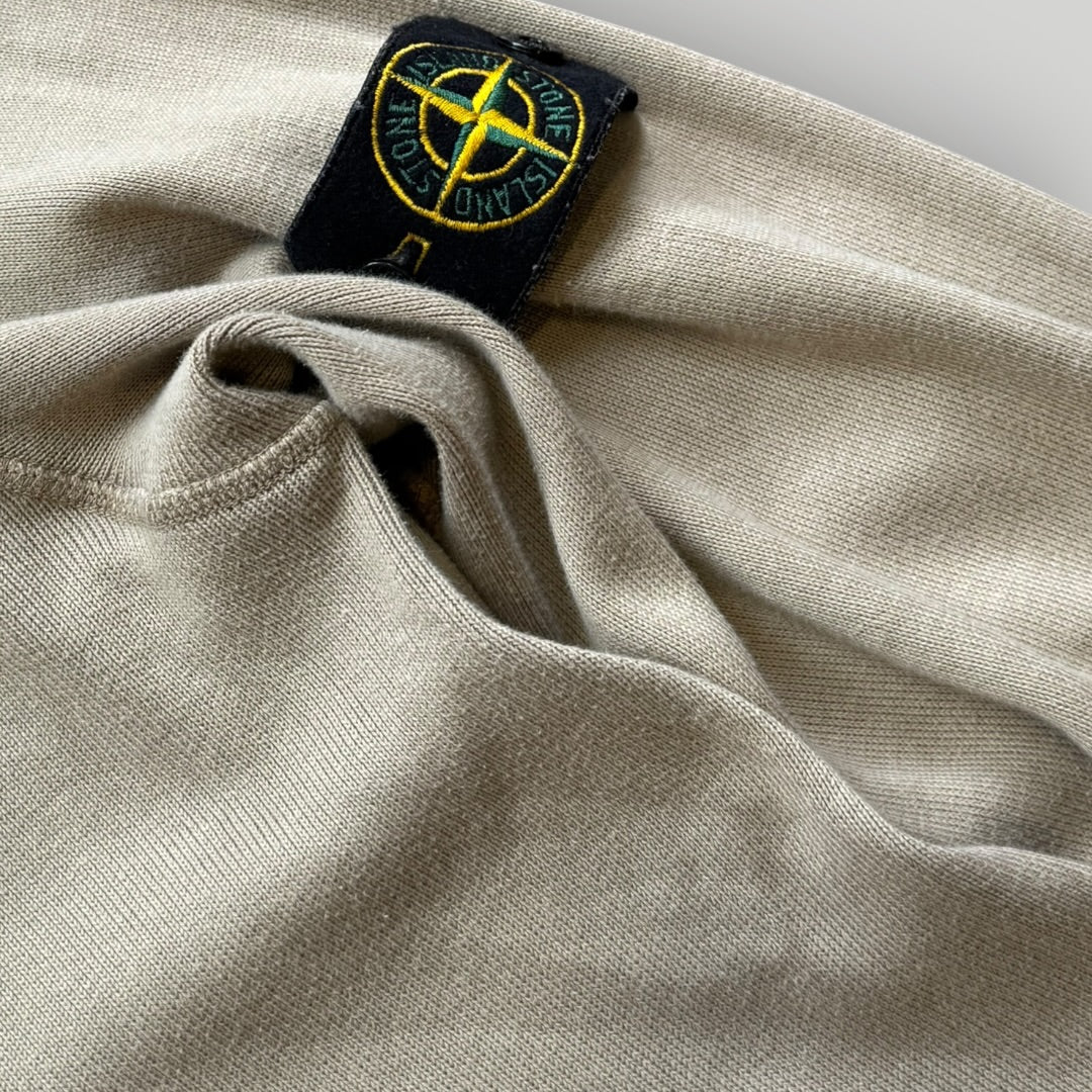 SS/05 Stone Island Center Seam Cotton Quarter Zip XXL | O/S, Cream