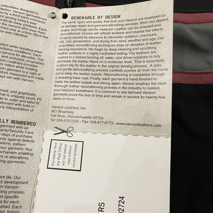 Vanson Leathers Racing Track Jacket - M