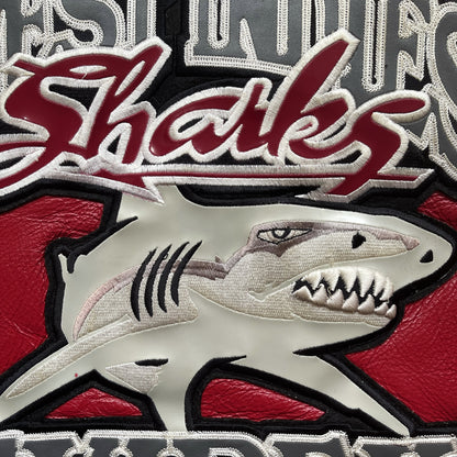 Avirex 'West Indies Sharks' Leather Varsity Jacket - XL