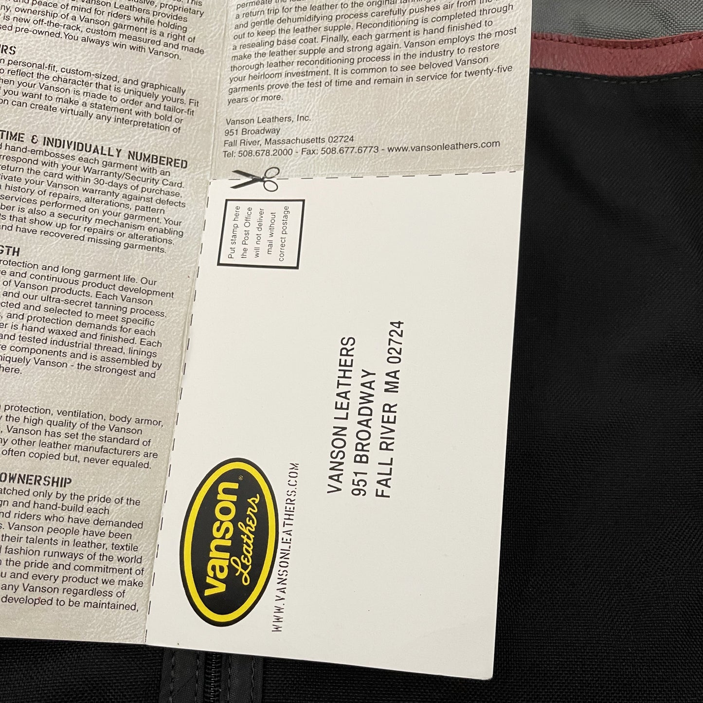 Vanson Leathers Racing Track Jacket - M