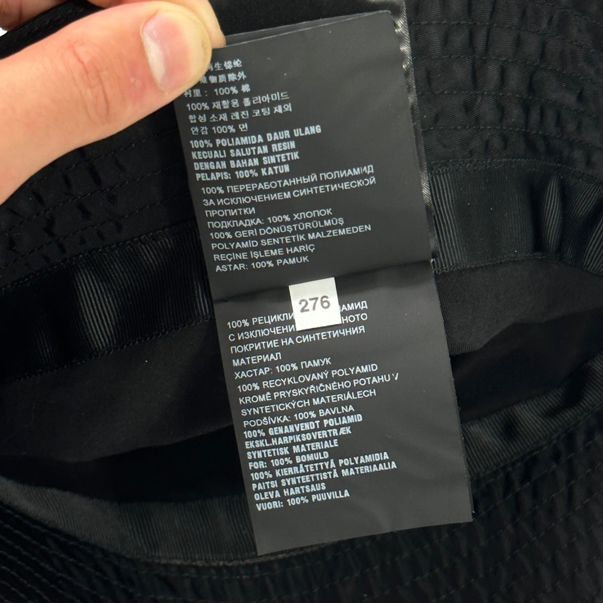 Prada Milano 2020 Re-Nylon Rubber Logo Bucket Hat - S/M | O/S, Black