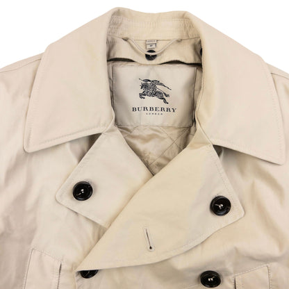 Vintage Burberry Button Up Trench Jacket Size M | Medium, Cream
