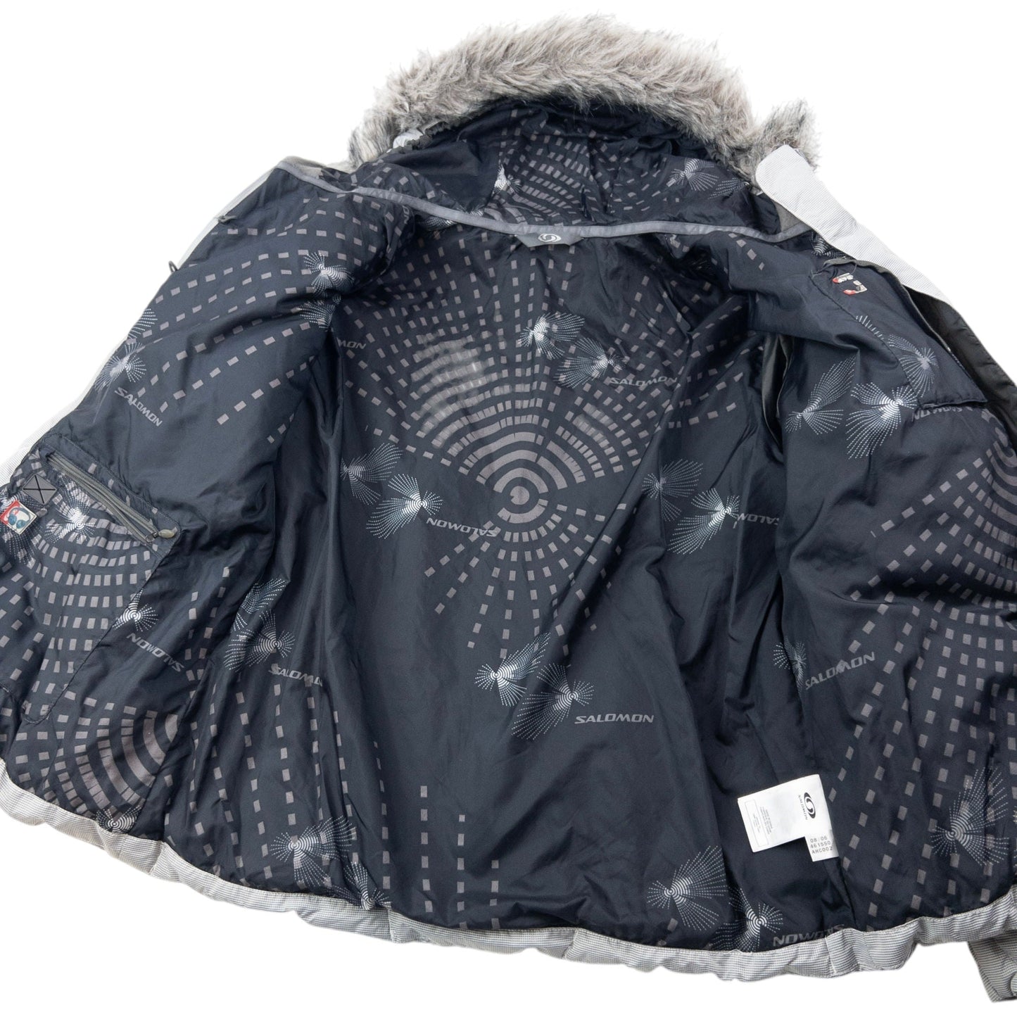 Vintage 2000s Salomon Zip Up Puffer Jacket Womens Size M | Medium, Grey