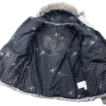 Vintage 2000s Salomon Zip Up Puffer Jacket Womens Size M | Medium, Grey