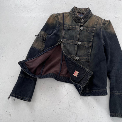 2000s armani jeans napoleon denim jacket | Navy, Navy