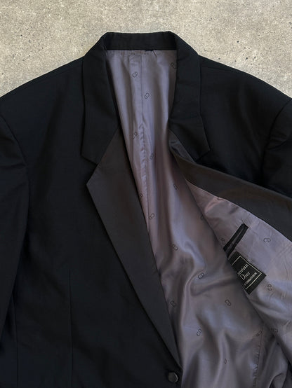 Christian Dior Le Connaisseur 1990s Pure Wool Tuxedo Blazer - 46R/XXL