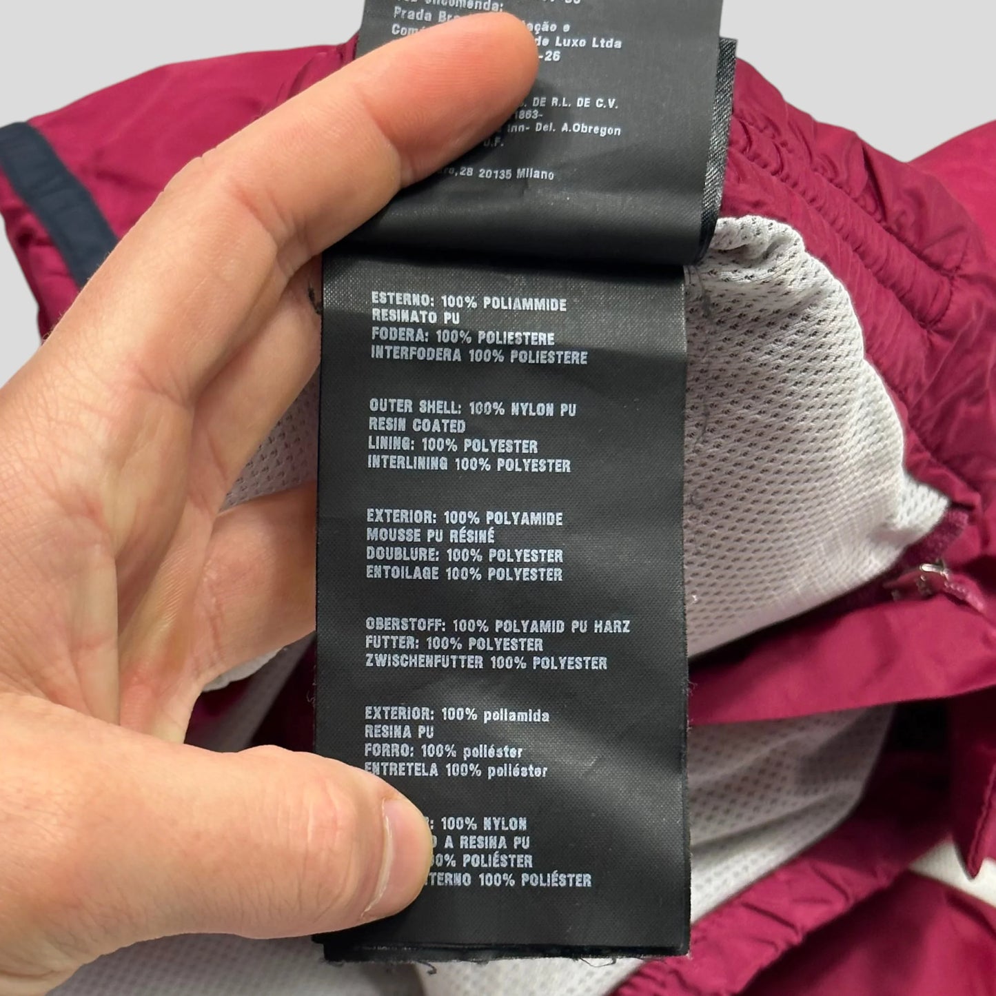 Prada 2015 Nylon Red Tab Stash Pocket Shorts - L