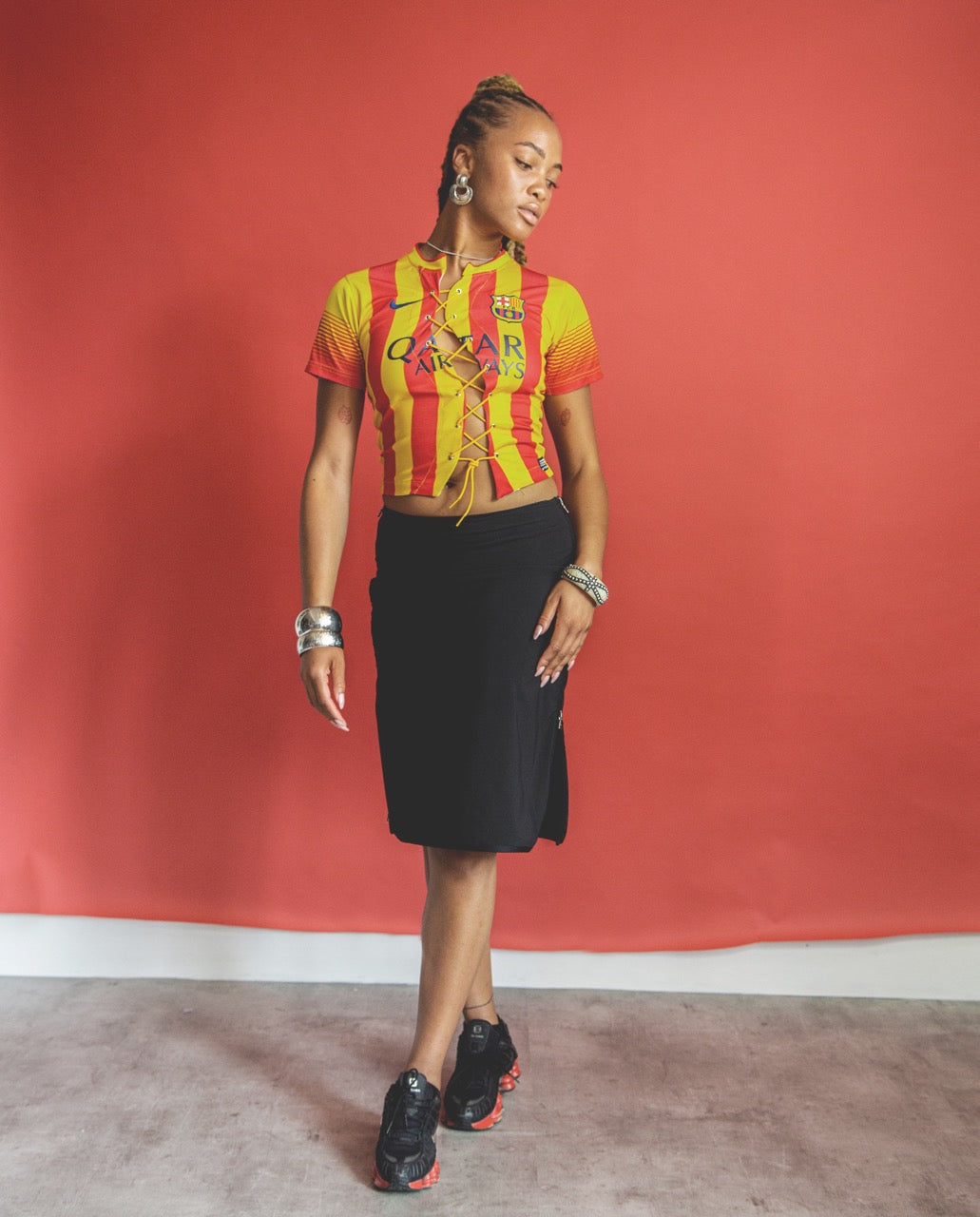 VT Rework: Barcelona FC 'De La Cruz 11' Lace Up Football Shirt SC: 5782