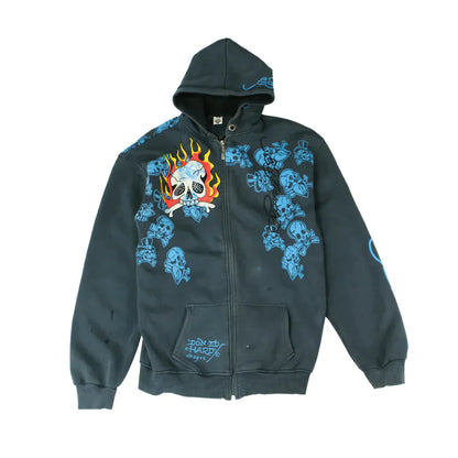 ED HARDY SKULL HOODIE  (L)