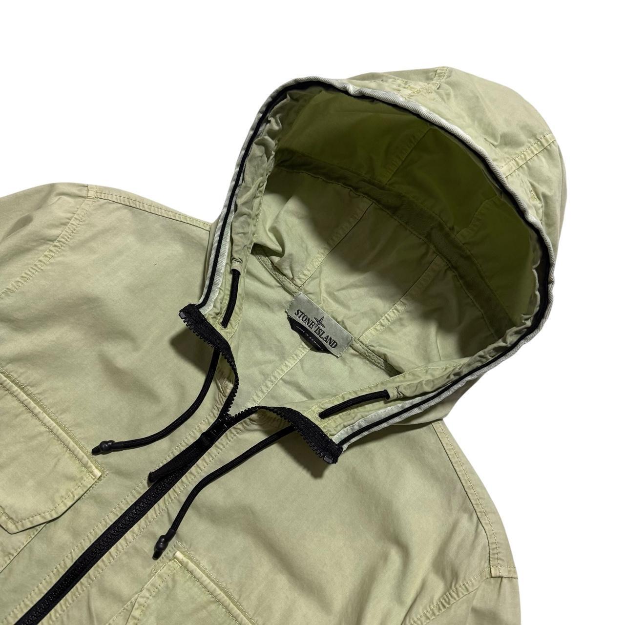 Stone Island Zip Up Canvas Jacket | Large, Light Green