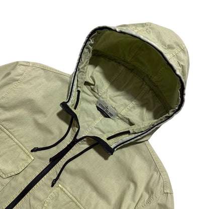 Stone Island Zip Up Canvas Jacket | Large, Light Green