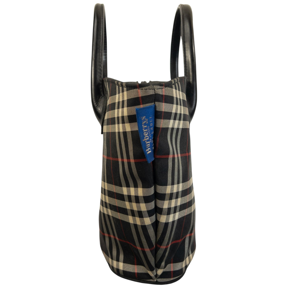 Vintage 2000s Burberry Blue Label Nova Check Handbag | O/S, Black