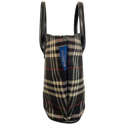 Vintage 2000s Burberry Blue Label Nova Check Handbag | O/S, Black