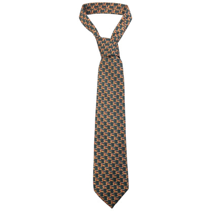 Vintage 90s Burberry Monogram Silk Tie | O/S, Gold