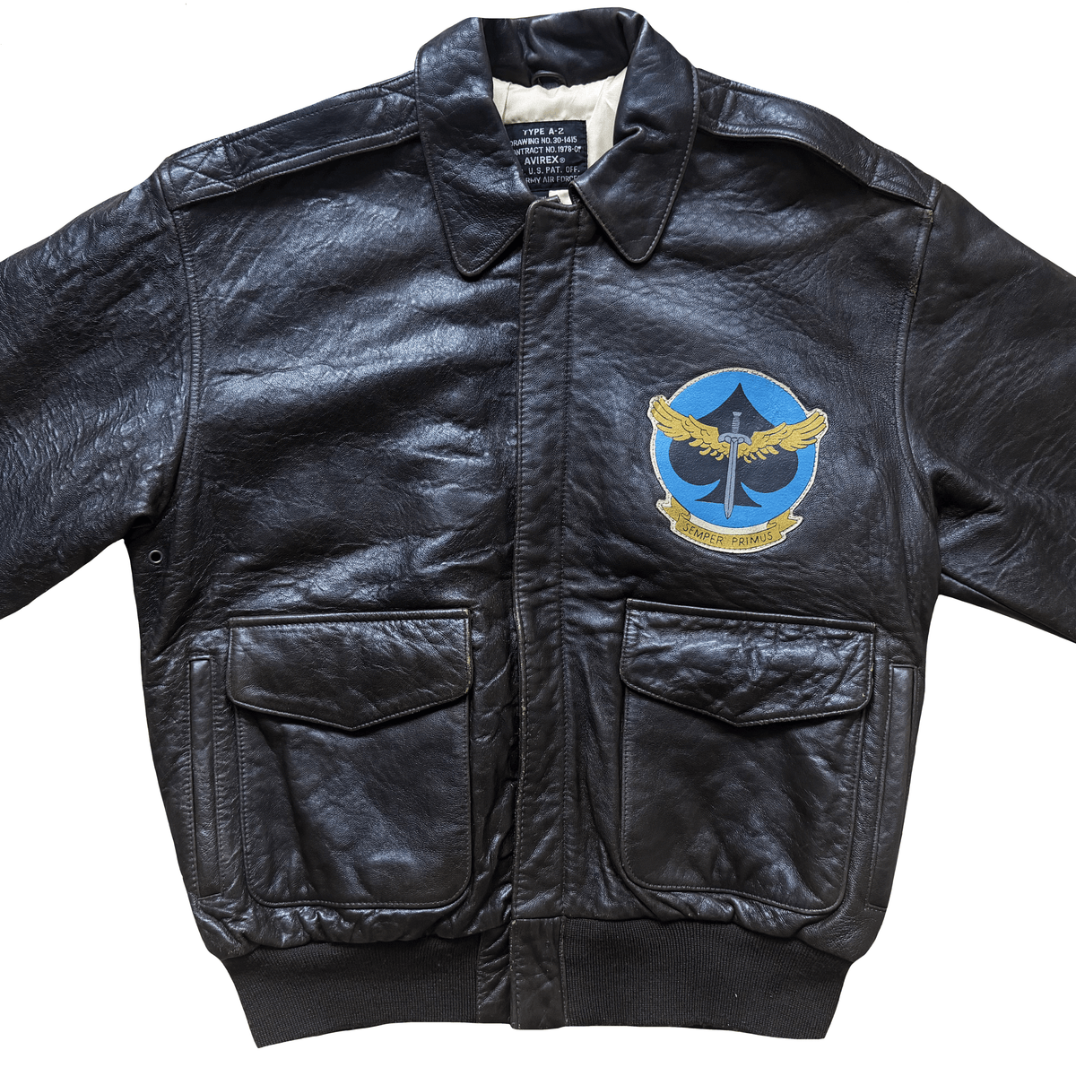 Avirex 'Second Chance' 1992 A2 Leather Flight Jacket - S / M | S / M, Red