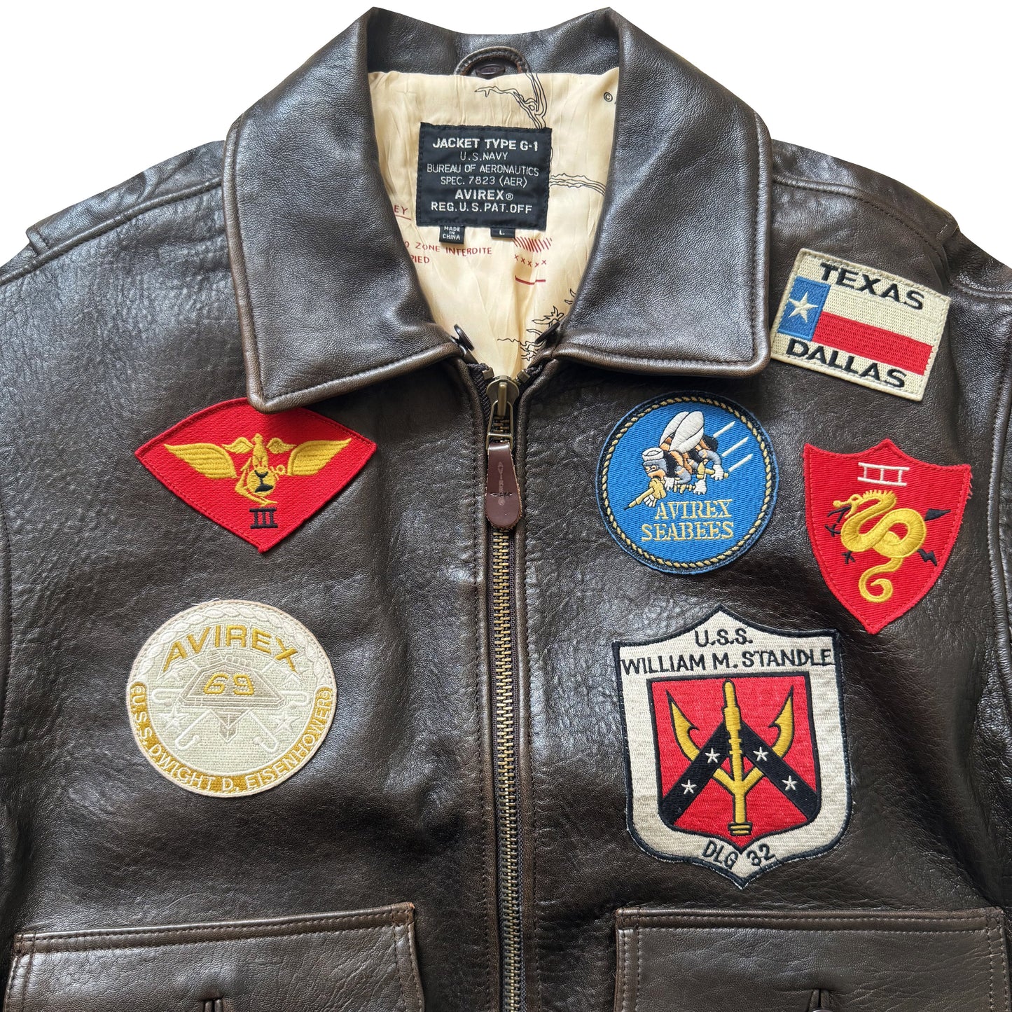 Avirex Top Gun G-1 Flight Jacket - L | Large, Brown
