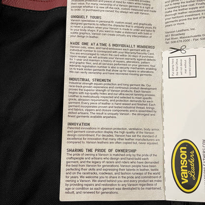 Vanson Leathers Racing Track Jacket - M