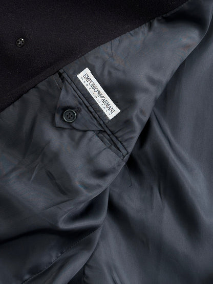 Emporio Armani 1990s Wool Cashmere Single Breasted Coat - XL