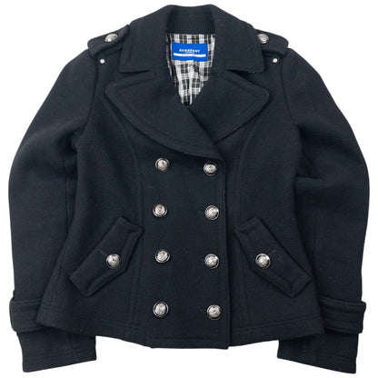 Vintage 2000s Burberry Blue Label Nova Check Lined Wool Jacket Womens Size S | Small, Black