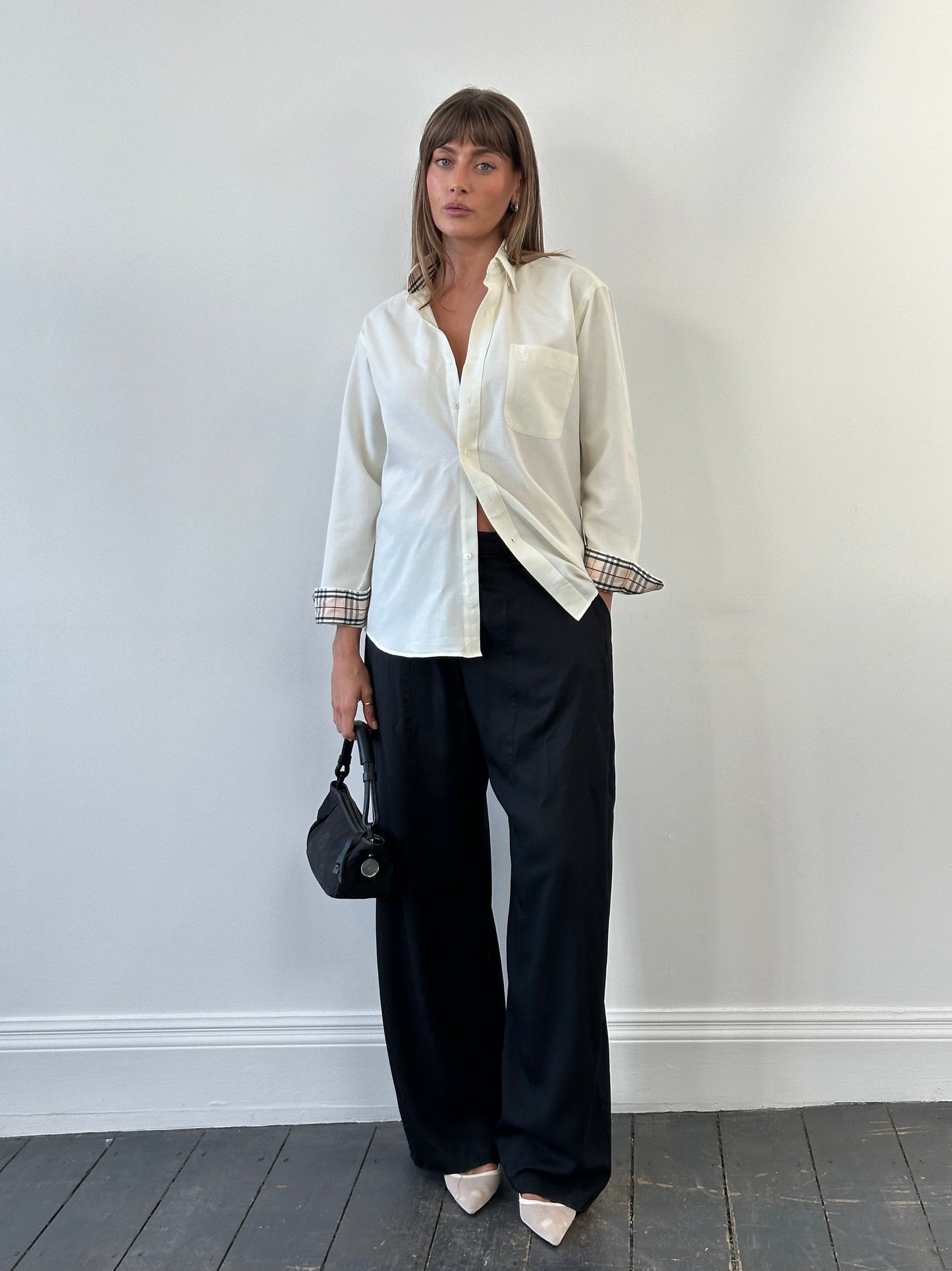 Burberry London 1990s Cotton Logo Shirt - M