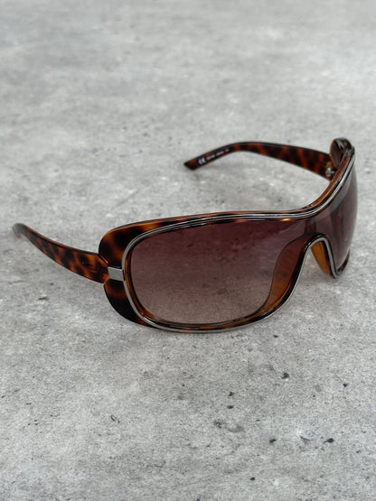 Diesel 2000s Oversized Shield Logo Sunglasses