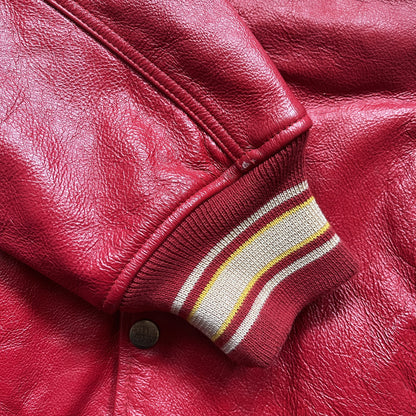 Avirex 'West Indies Sharks' Leather Varsity Jacket - XL