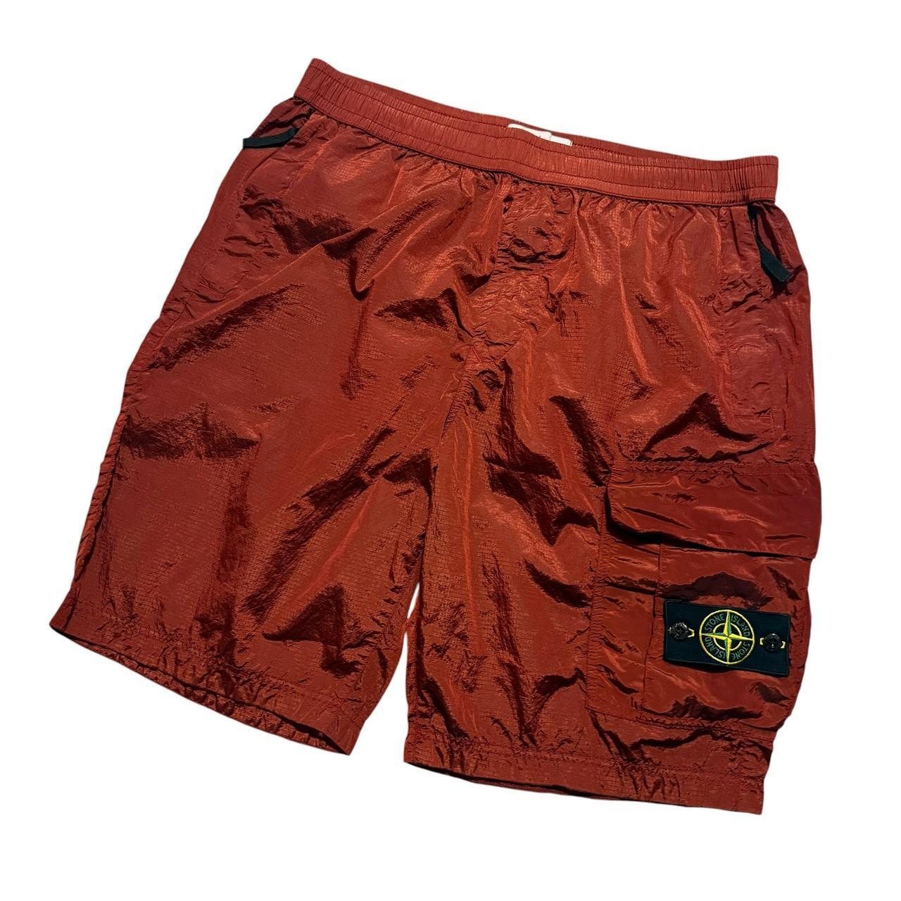 Stone Island Nylon Cargo Shorts | W34, Rust